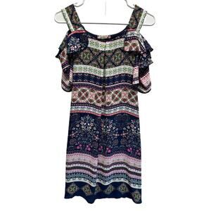 Speechless Women Mini Dress‎ Y2K Cold Shoulder 18.5 Junior Boho Cottage XXL